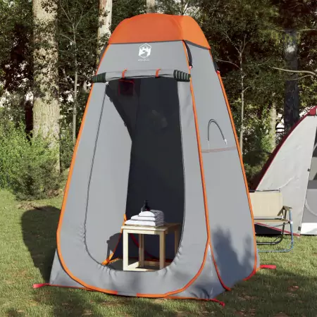 Tenda Privacy Pop-Up Grigio e Arancione Impermeabile