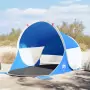 Tenda da Spiaggia 2 Persone Pop-Up Azzurra Impermeabile