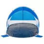 Tenda da Spiaggia 2 Persone Pop-Up Azzurra Impermeabile