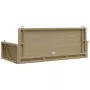 Panchina a Dondolo Beige 119x56x48 cm in Polyrattan