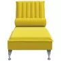 Chaise Longue Massaggi con Cuscino a Rullo Giallo in Velluto