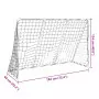 Porte Calcio Bambini con Palloni 2 in 1 Bianche 184x64x124 cm