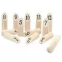 Set Gioco Kubb Numerici 13pz con Custodia Legno Massello Pino