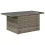 Set Divano da Giardino 10 pz con Cuscini Grigio in Polyrattan