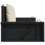 Panchina a Dondolo con Cuscini Nera 119x56x48 cm in Polyrattan