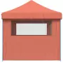 Tendone per Feste Pieghevole Pop-Up con 3 Pareti Terracotta