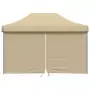 Tendone per Feste Pieghevole Pop-Up con 4 Pareti Beige