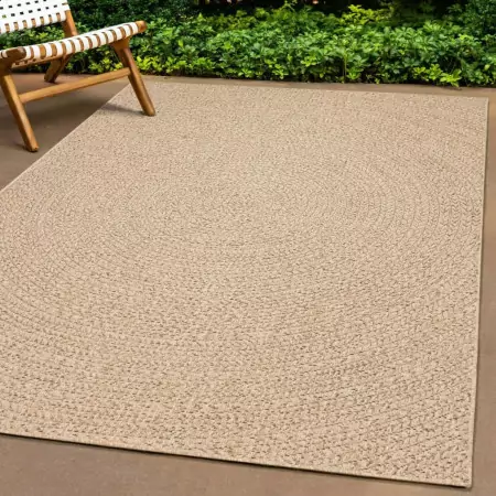 Tappeto ZIZUR 120x120 cm Aspetto Iuta per Interni ed Esterni