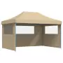 Tendone per Feste Pieghevole Pop-Up con 3 Pareti Beige