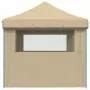 Tendone per Feste Pieghevole Pop-Up con 3 Pareti Beige