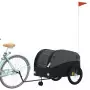 Rimorchio da Bici Nero 45 kg in Ferro