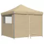 Tendone per Feste Pieghevole Pop-Up con 4 Pareti Beige