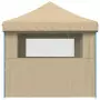 Tendone per Feste Pieghevole Pop-Up con 3 Pareti Beige