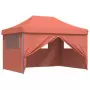 Tendone per Feste Pieghevole Pop-Up con 4 Pareti Terracotta