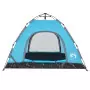 Tenda da Campeggio 3 Persone Blu a Rilascio Rapido