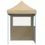 Tendone per Feste Pieghevole Pop-Up con 2 Pareti Beige