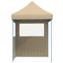 Tendone per Feste Pieghevole Pop-Up con 2 Pareti Beige