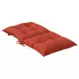 Cuscini Sedia Schiena Bassa 6 pz Rosso Mélange 100x50x7 Tessuto