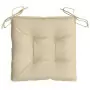 Cuscini per Sedia 4 pz Beige 40x40x7 cm in Tessuto Oxford