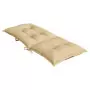 Cuscini Sedia Schiena Alta 6 Beige Mélange 120x50x7 Tessuto