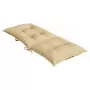 Cuscini Sedia Schiena Alta 2 Beige Mélange 120x50x7 Tessuto