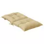 Cuscini Sedia Schiena Bassa 2 pz Beige Mélange 100x50x7 Tessuto