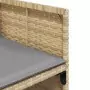 Set Pranzo da Giardino 7 pz con Cuscini Beige Misto Polyrattan