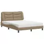 Letto con Materasso Cappuccino 140x190cm Similpelle