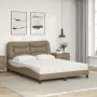 Letto con Materasso Cappuccino 140x190cm Similpelle