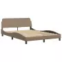 Letto con Materasso Cappuccino 140x190cm Similpelle