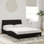 Letto con Materasso Nero 140x190 cm in Velluto