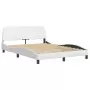 Letto con Materasso Bianco 140x190 cm in Similpelle