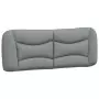 Letto con Materasso Grigio Chiaro 140x190cm Tessuto