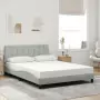 Letto con Materasso Grigio Chiaro 140x190 cm in Velluto