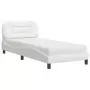 Letto con Materasso Bianco 90x190 cm in Similpelle