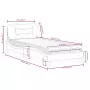 Letto con Materasso Bianco 90x190 cm in Similpelle