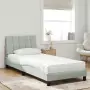 Letto con Materasso Grigio Chiaro 90x190 cm in Velluto