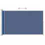 Tenda Laterale Retrattile per Patio 220x300 cm Blu