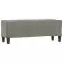 Panca Grigio chiaro 100x35x41 cm in Velluto