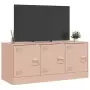 Mobile Porta TV Rosa 99x39x44 cm in Acciaio