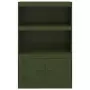 Credenza Verde Oliva 67x39x107 cm in Acciaio