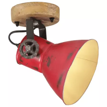 Lampada a Parete 25 W Rosso Anticato 11,5x11,5x25 cm E27