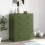 Credenza Verde Oliva 67x39x83 cm in Acciaio