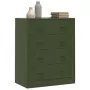 Credenza Verde Oliva 67x39x83 cm in Acciaio