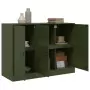 Credenza Verde Oliva 99x39x73 cm in Acciaio