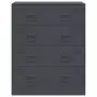 Credenza Antracite 67x39x83 cm in Acciaio