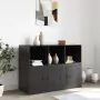 Credenza Nera 99x39x73 cm in Acciaio