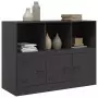 Credenza Nera 99x39x73 cm in Acciaio