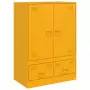 Credenza Giallo Senape 67x39x95 cm in Acciaio