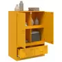 Credenza Giallo Senape 67x39x95 cm in Acciaio